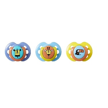 Day & Night Orthodontic Acceptance Guaranteed Baby Pacifier- Pack Of 3