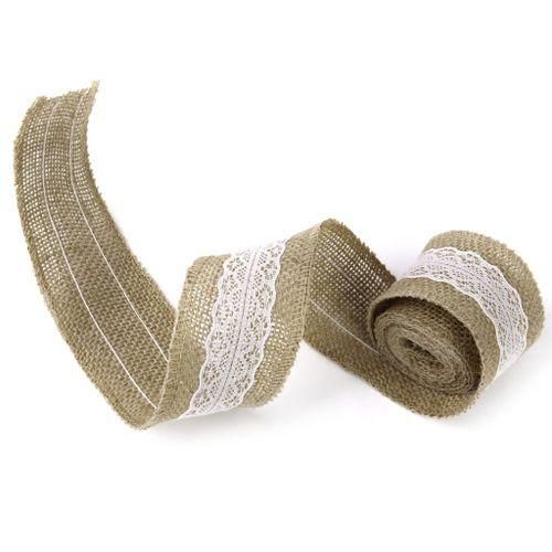 Roll Of 2M Wedding Home DIY Craft Buap Ribbon
