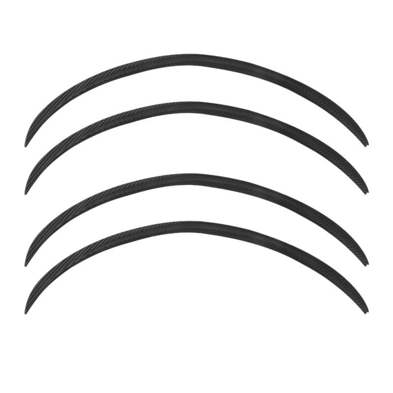 Universal Car Wheel Eyebrow Arch Trim Lips Fender Flare Protector Carbon Fiber 4Pcs 42cm