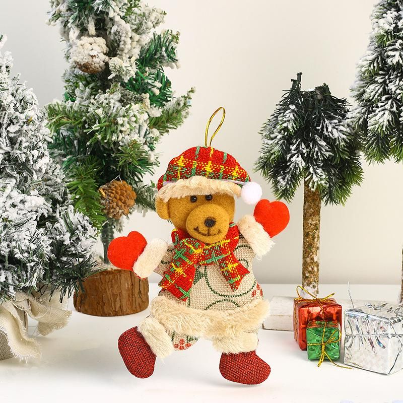 Christmas tree pendant doll dancing old man snowman deer bear doll gift Christmas pendant Christmas decorations dancing pendant bear