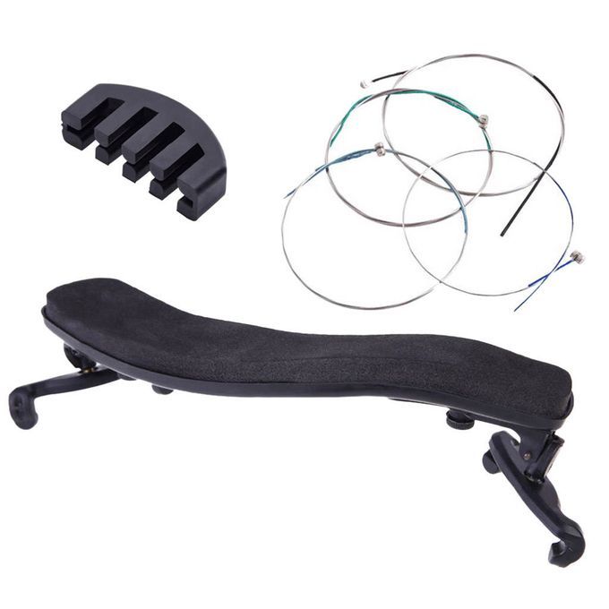 Full 3/4 4/4 Size Violin Parts Shoulder Rest Practice Mute 4 Strings 3