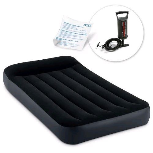 Inflatable Single Pillow Rest Airbed With Pump