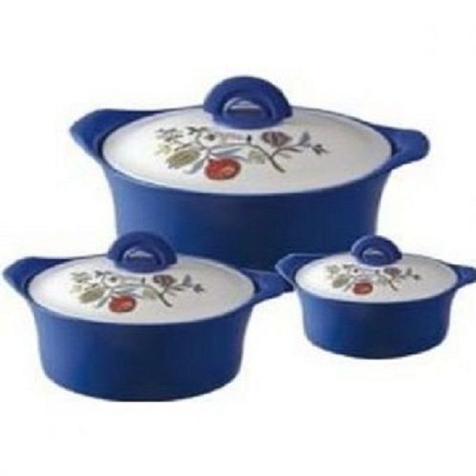 Insulated Hot-Cold Food Serving Dish Flask - 3 PCS