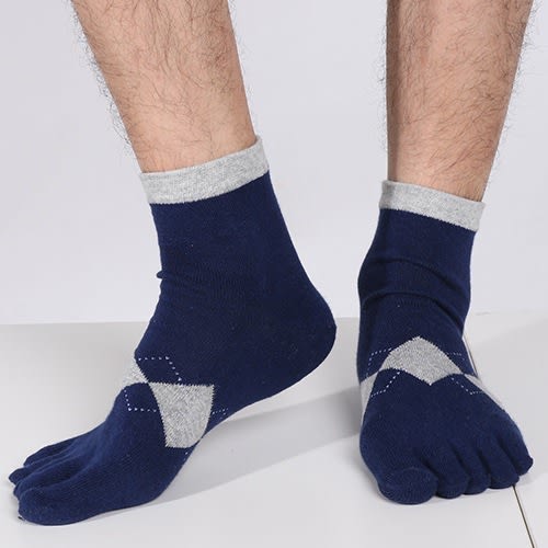 Five Toe Running, Exercise And Casual Socks - Navy Blue
