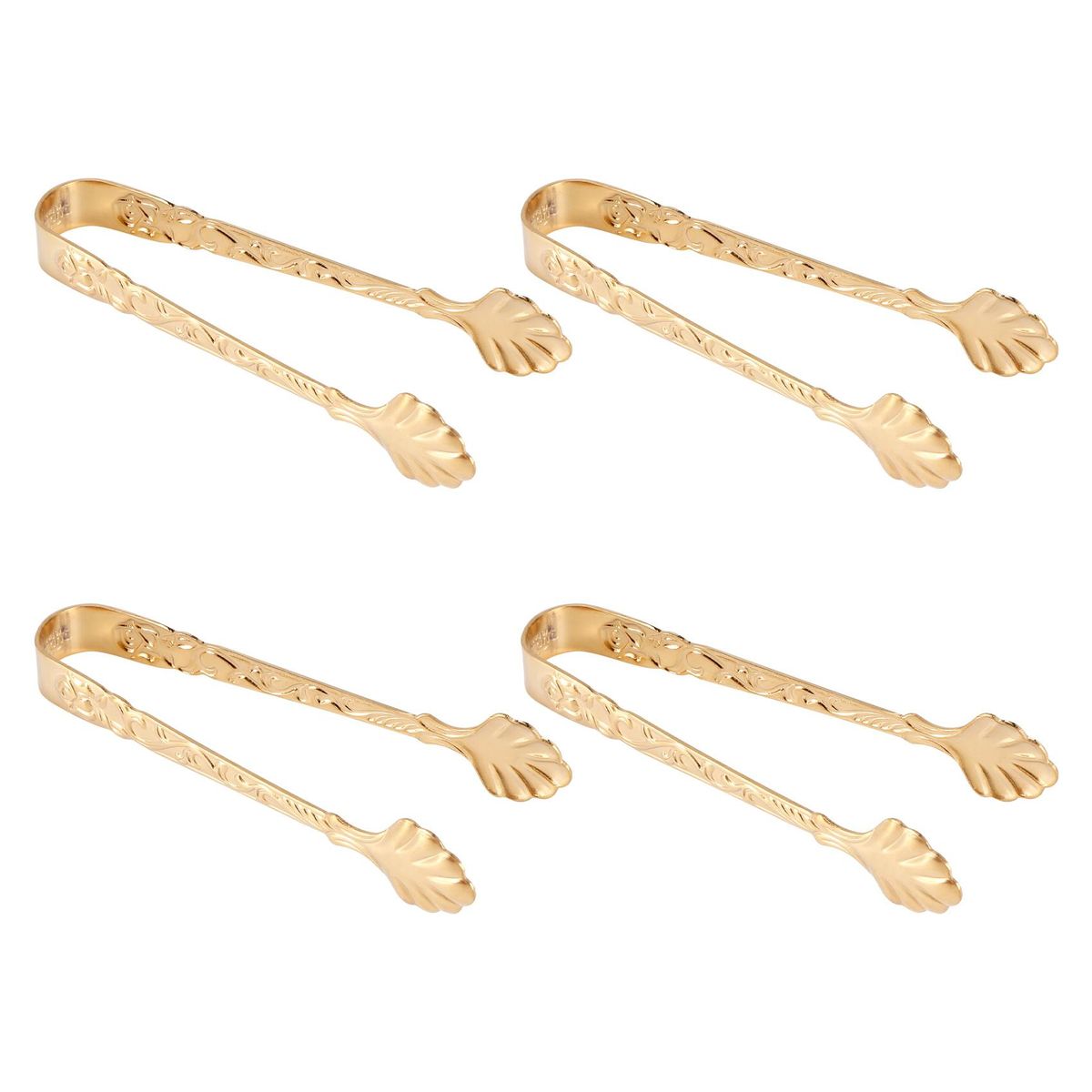 4PCS Ice Square Clips Sugar Tongs Foods BBQ Ice Clamp Tool,G