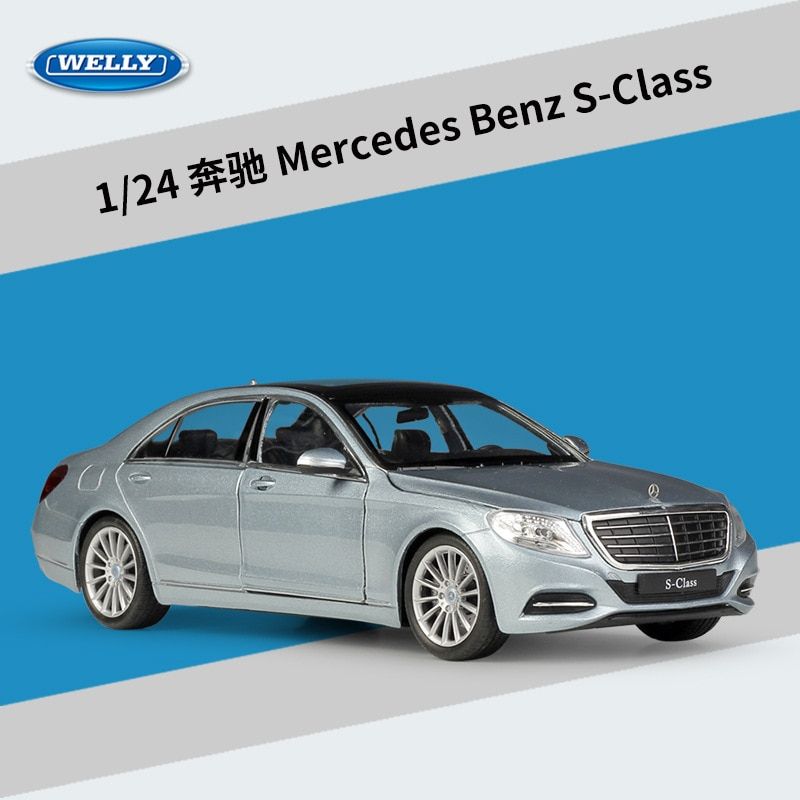 1:24 Benz S-Class Black White Diecast Model