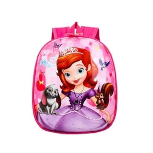Sofia Hard Shell Kids Kindergarten School Backpack -12" Pink