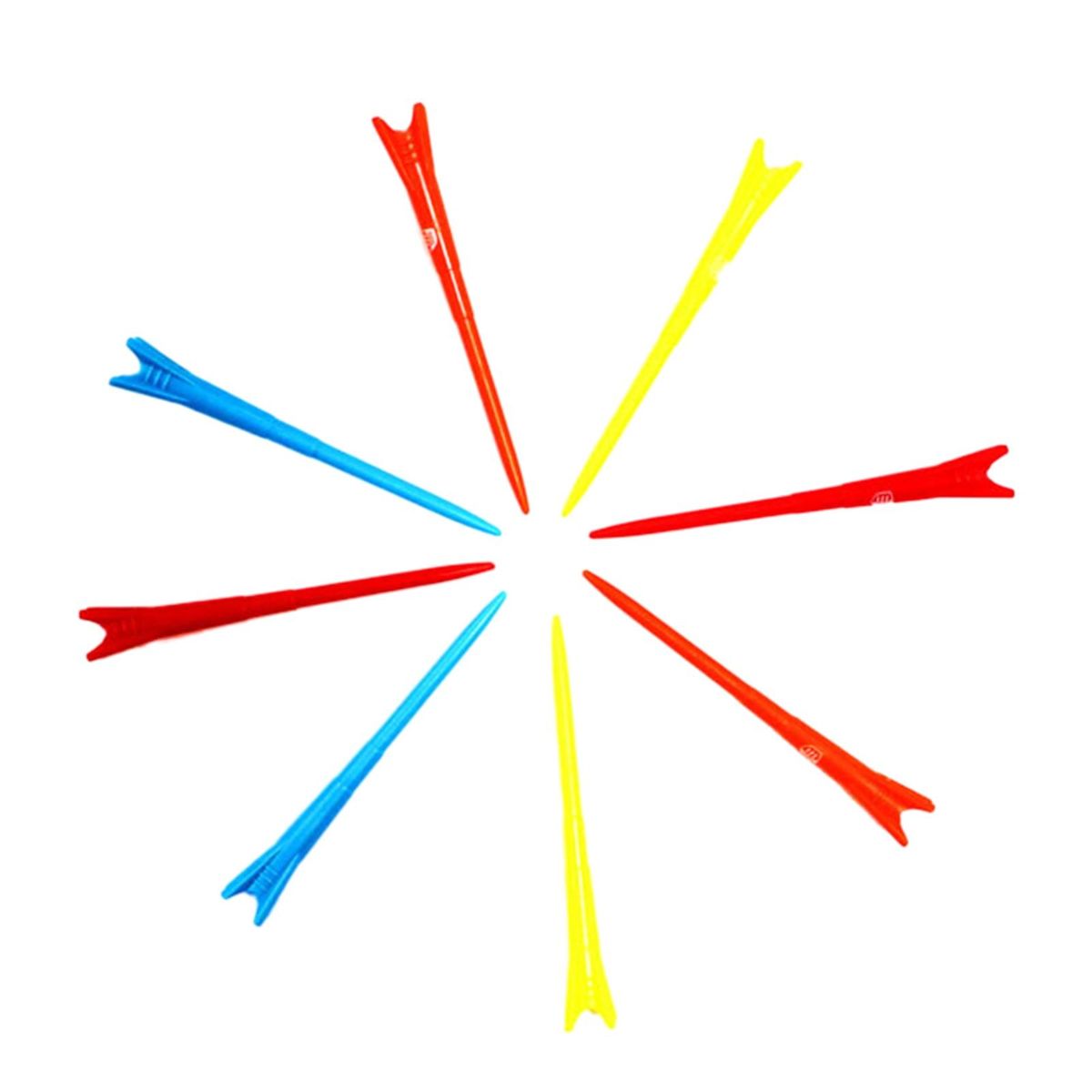 Colorful Plastic Golf Tees Set Reduce Friction Improve Accuracy