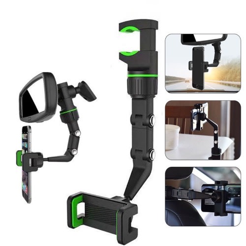 Multifunctional Rearview Mirror 360&deg; Car Phone Holder