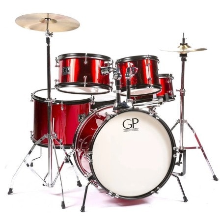 Junior 5-piece Drum Kit - 1681012 Sd - With Cymbals And Hardware - Metallic Red