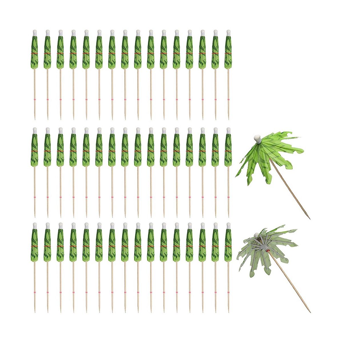 50Pcs Umbrellas for Drinks, Coconut Palm Tree Umbrella