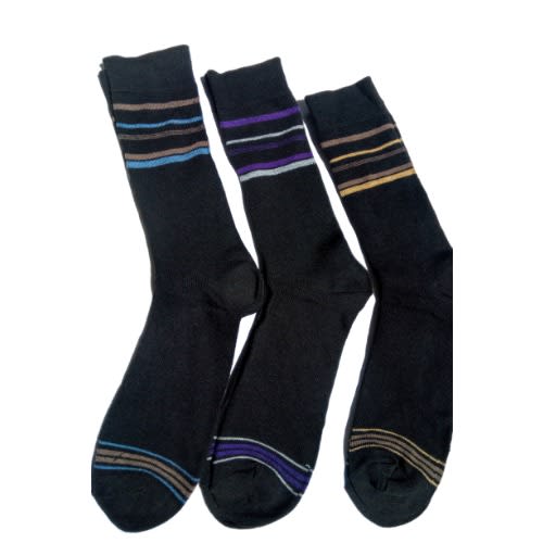 Cotton Socks - Brown Multistrip