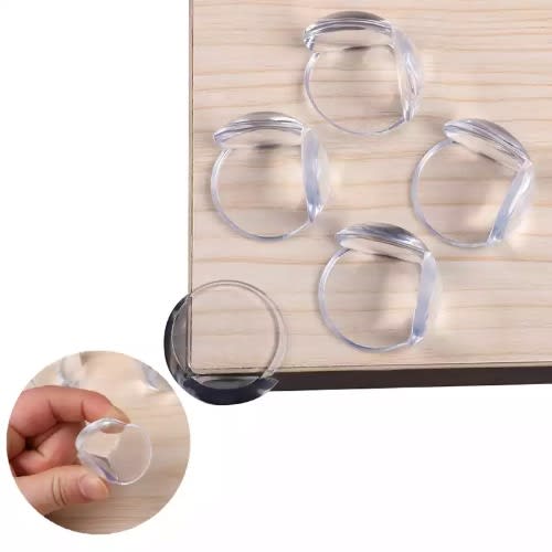 Baby Proofing For Tables Edges - 4pcs- Transparent Silicone