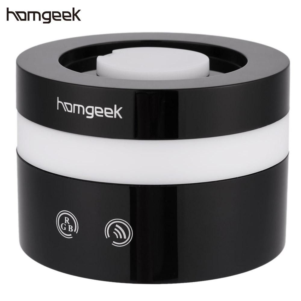 Homgeek Mini USB Humidifier Ultrasonic Aroma Oil Diffuser Air Purifier Mist Maker LED Night Light Home Office