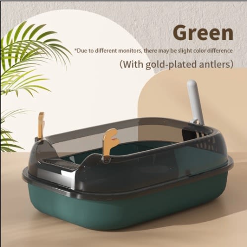 TD Semi Cat Litter Box - Green