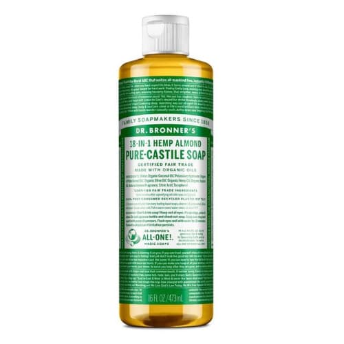 18-in-1 Almond Pure-castile Liquid Soap -16oz 473ml
