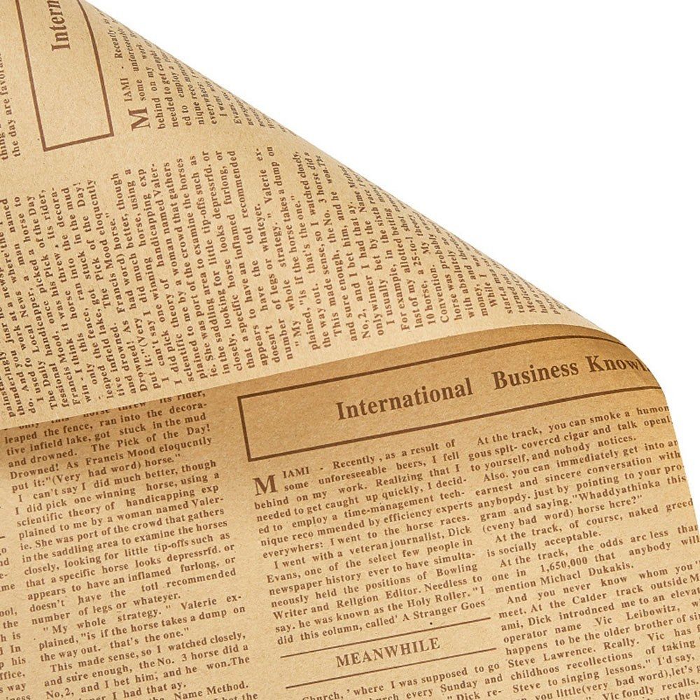 Wholesale English Newspaper Bouquet Gift Wrapping Paper