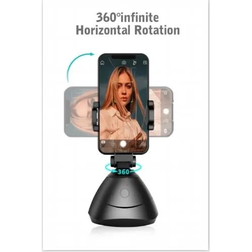 Battery Operated Smart 360&deg; Auto Face & Object Tracking Camera Phone Holder- Selfie Robot