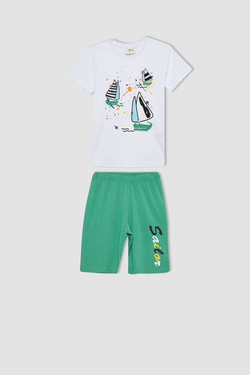 Boy Casual Knitted Set - White