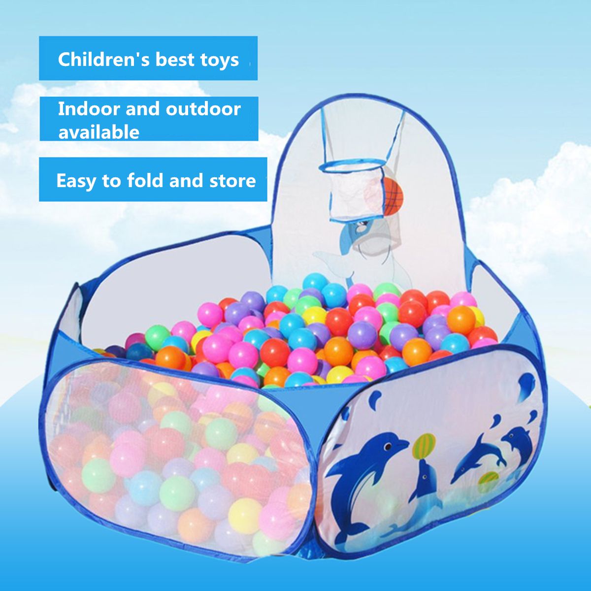 5 Pcs Portable Kids Child Ball Pit Pool Play Tent For Baby Indoor Outdoor Game Toy New
