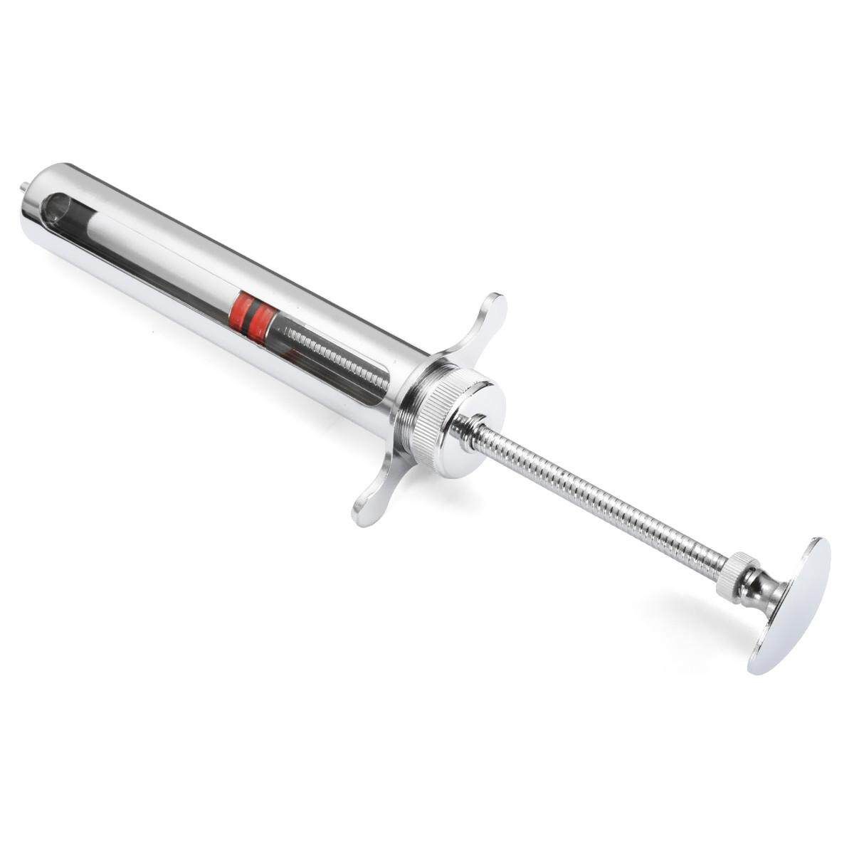 50ml Pro Stainless Steel Animal Syringe Husbandry Veterinary Lab Pet