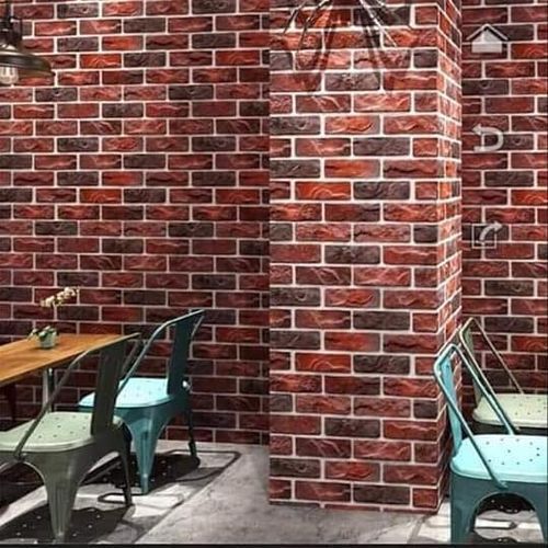3D Bricks Wall Paper - 1 Roll Of 5.3 Sqm