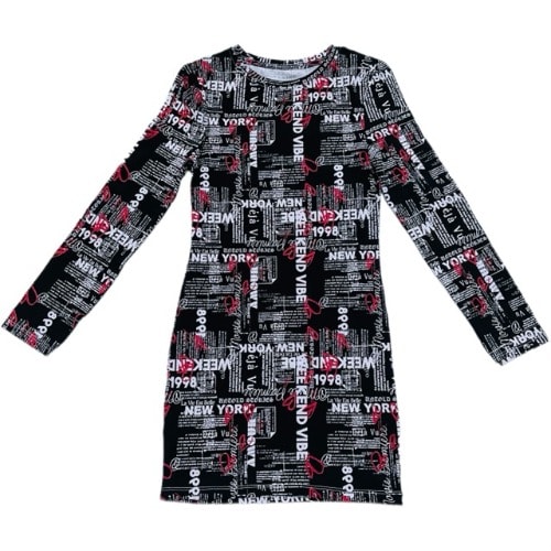 Weekend Vibes Print - Girls Dress