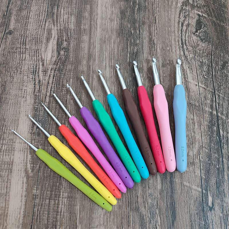 Plastic Handle Crotchet Hook Set 11 Sizes (2.0mm-8mm)