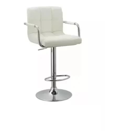Jackson Bar Stool With Armrest - White