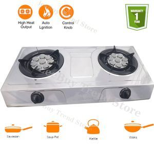 Table Top Double Burner Gas Cooker WITH Auto Ignition