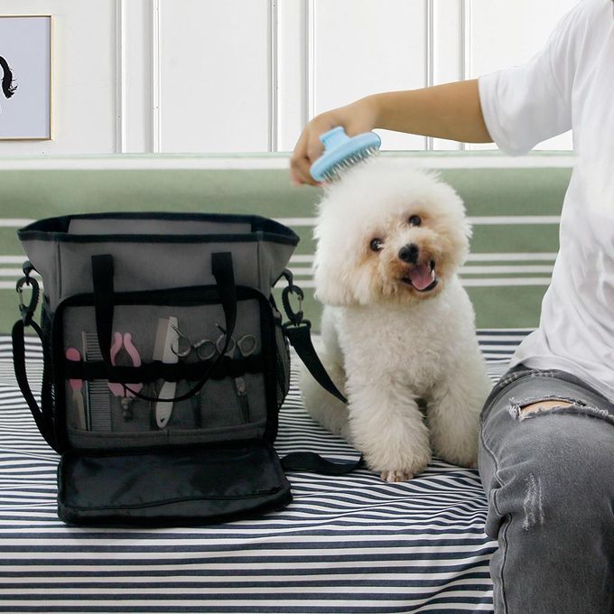 Pet Grooming Totes With Storage Pouch Organizer And Travel Tote Bag
