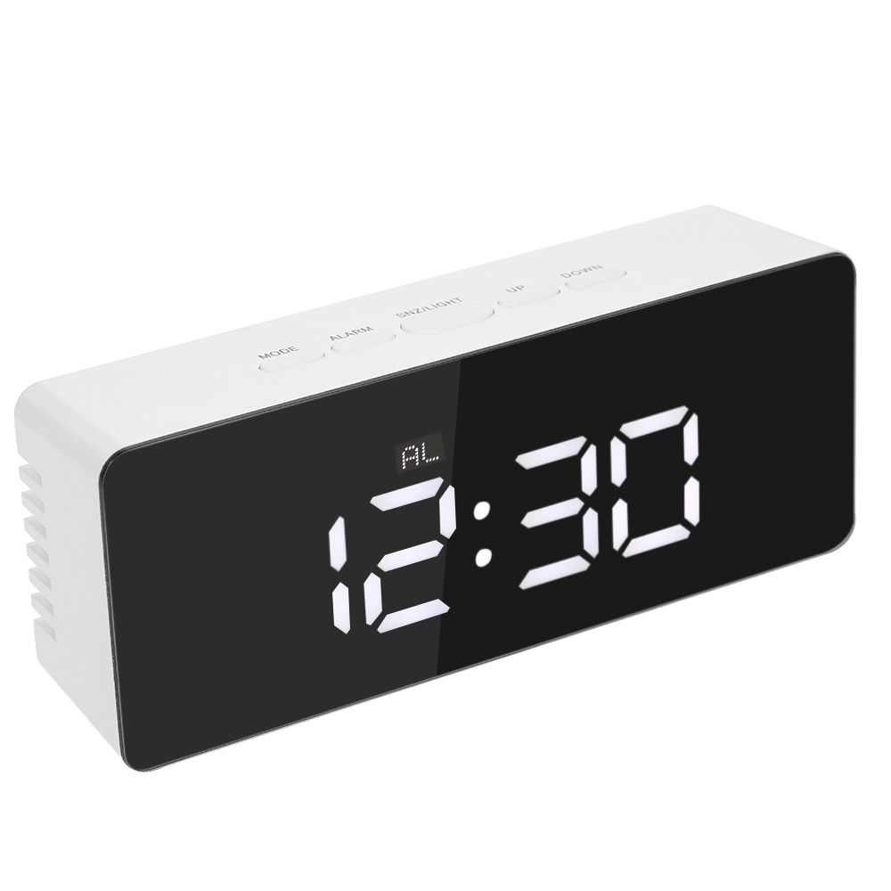 Digital LED Mirror Clock 12H/24H Alarm And Snooze Function