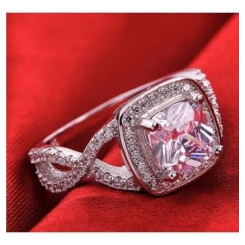 Sterling Engagement Ring- Silver