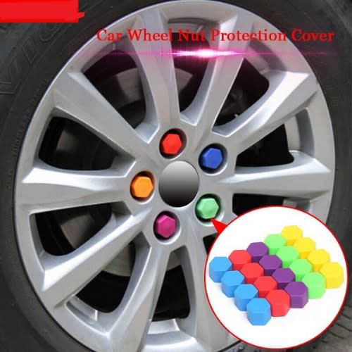 Car-styling  Silica Gel Car Wheel Nut Protection Cover - Multicolor - 20pcs