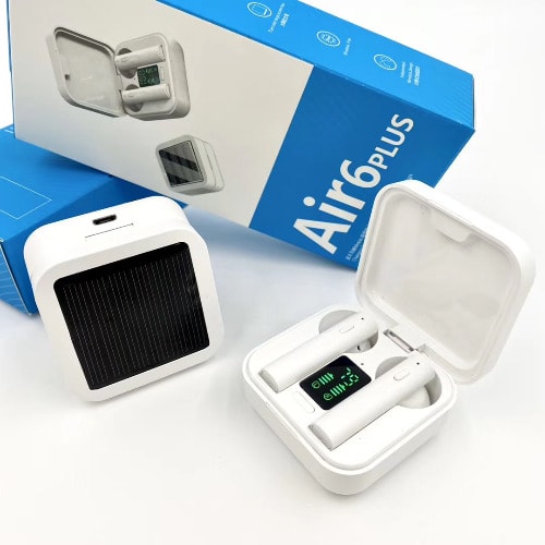 Air 6 Plus TWS Bluetooth 5.0 Earphones Noise Cancelling Wireless Earbuds With Microphone