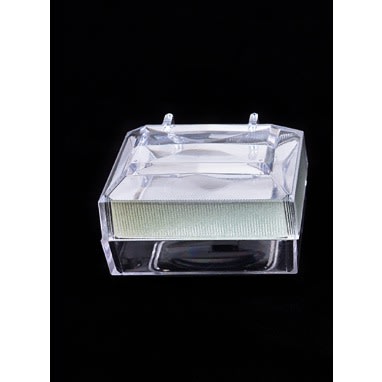 Crystal Clear Transparent Ring Case For Two Rings -white- Big Size