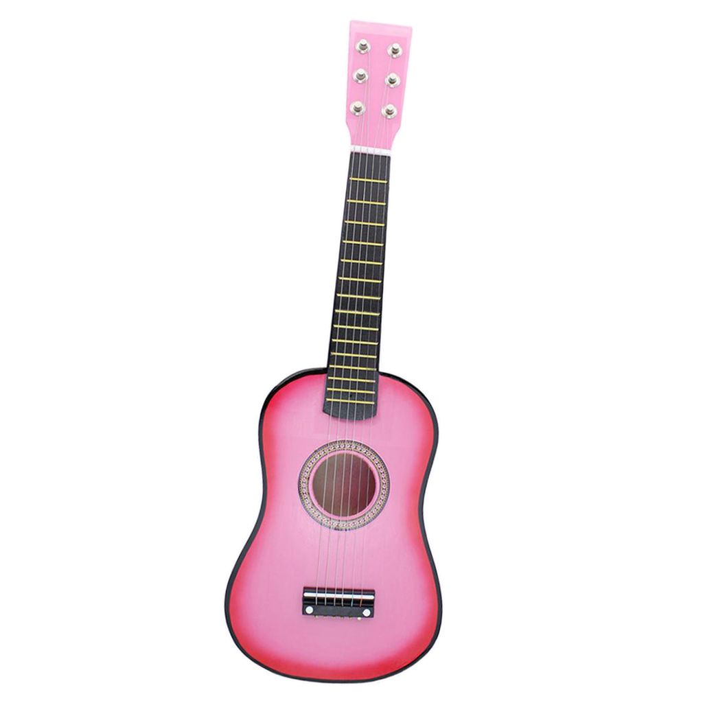 Set Of 1 6-String Guitar Kid Adults Music Lovers   Training Gift Pink
