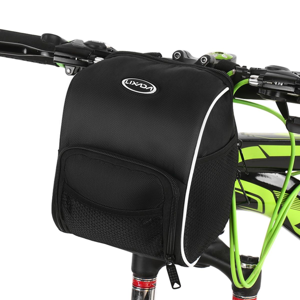 Lixada Bicycle Handlebar Bag Cycling Bike Front Bag Basket with Rain Cover