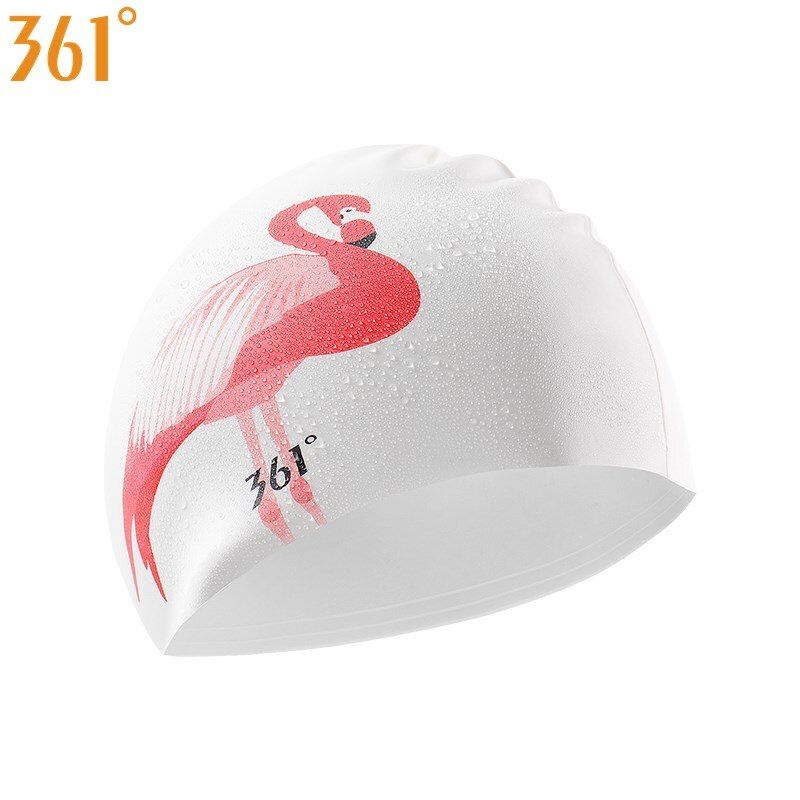 361 Silicone Swimming Caps For Women Design Flamingo Girl