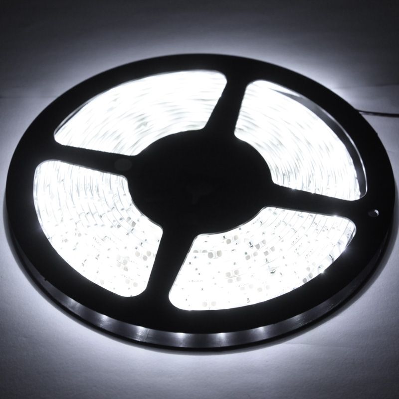 Epoxy Waterproof White LED 3528 SMD Rope Light 60 LED/M Length: 5M