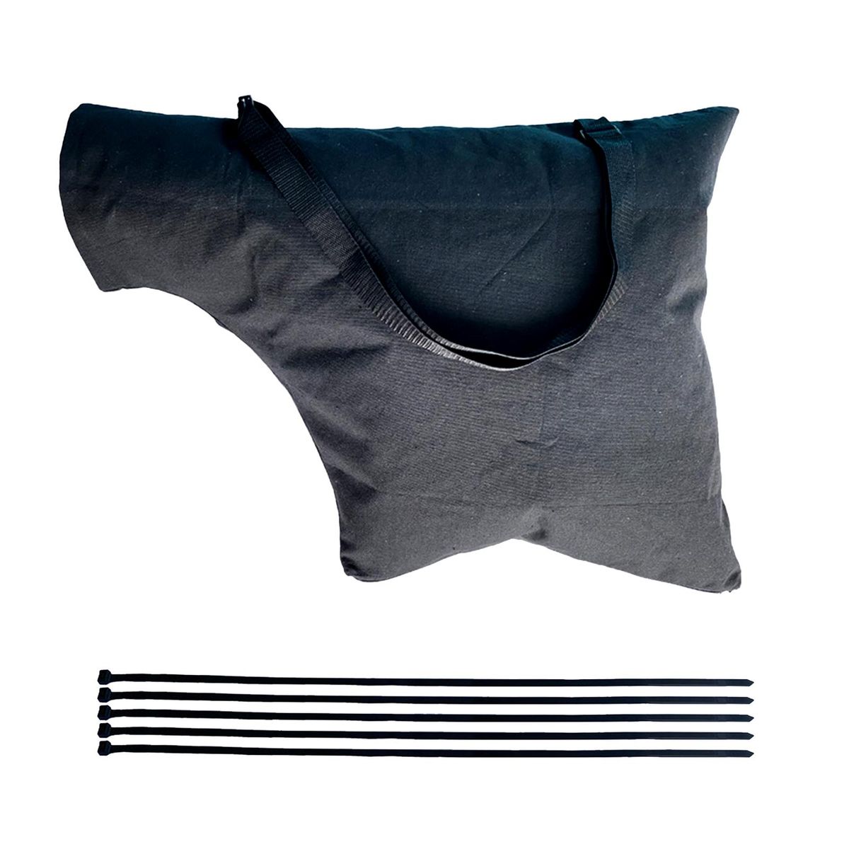 Blower Leaf Bag with Shoulder Strap Zippered Leaf Blower Replacement Bag Storage Bag Bottom Dump Bag for Lawn Yard Road Dust Leaves Collection with 5PCS Ties