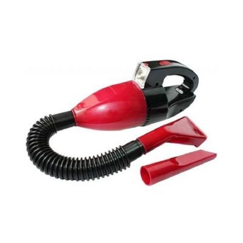 Car Vacuum Cleaner With Worklight Switch- Red And Black