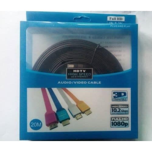 Cable 20M - Flat - Black