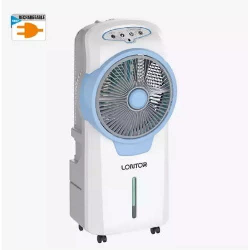 Rechargeable Water Cooling Fan With Remote Control - Air Cooler - 4 Wheel