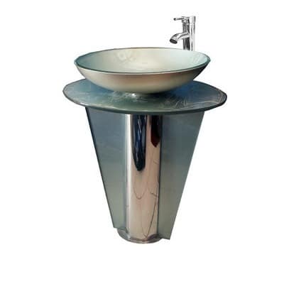 Glass Dining Wash Hand Basin with Mixer/CTL1
