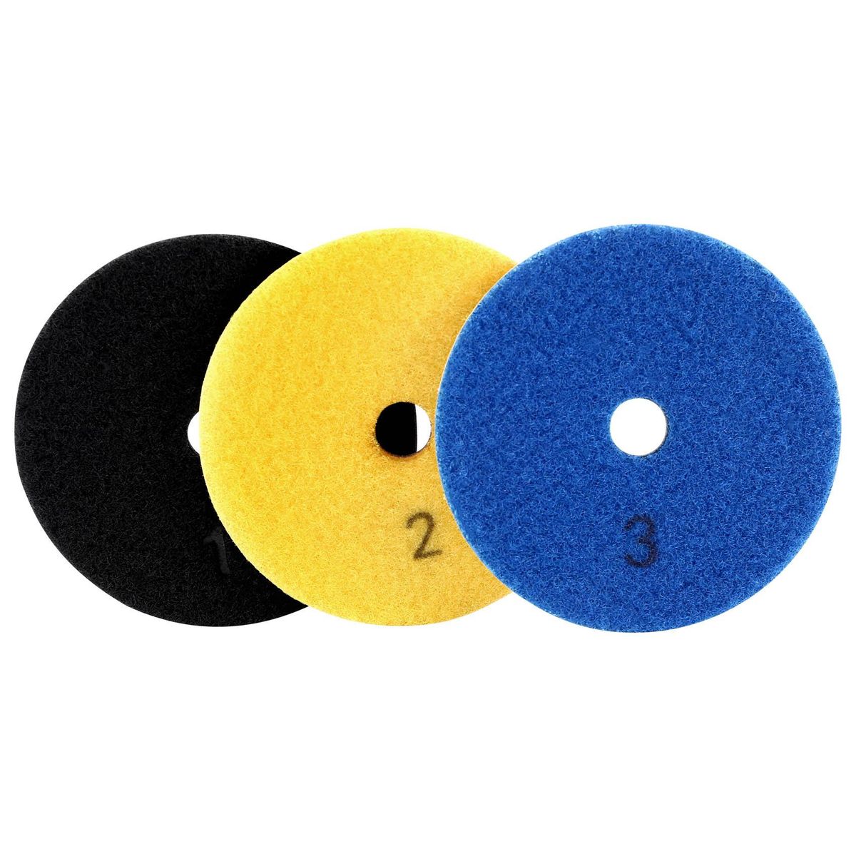 3 Pieces 100Mm Diamond Flexible Wet & Dry Polishing Pads 3 Step Floor Polish For  Tile