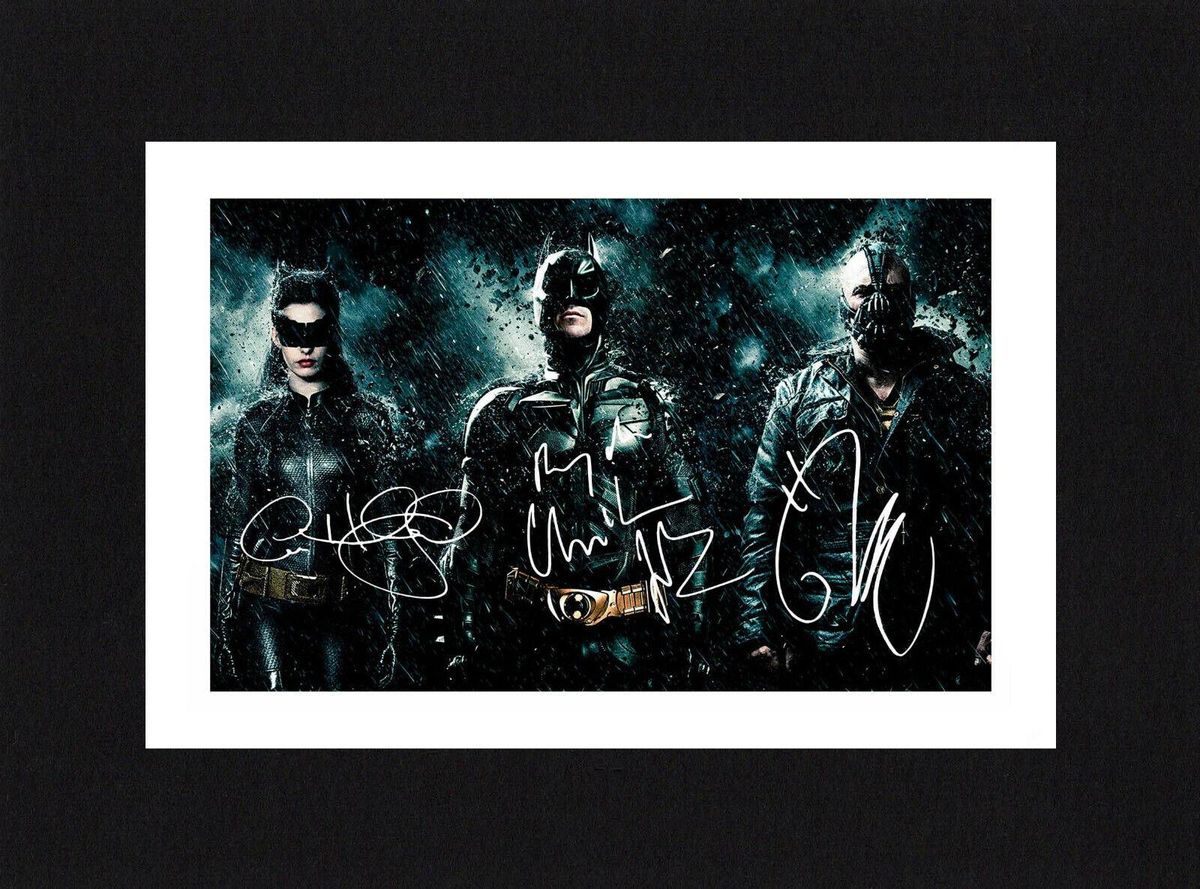 8X6 Mount BATMAN THE DARK KNIGHT Cast Multi Signed Photo Poster painting Print Ready To Frame