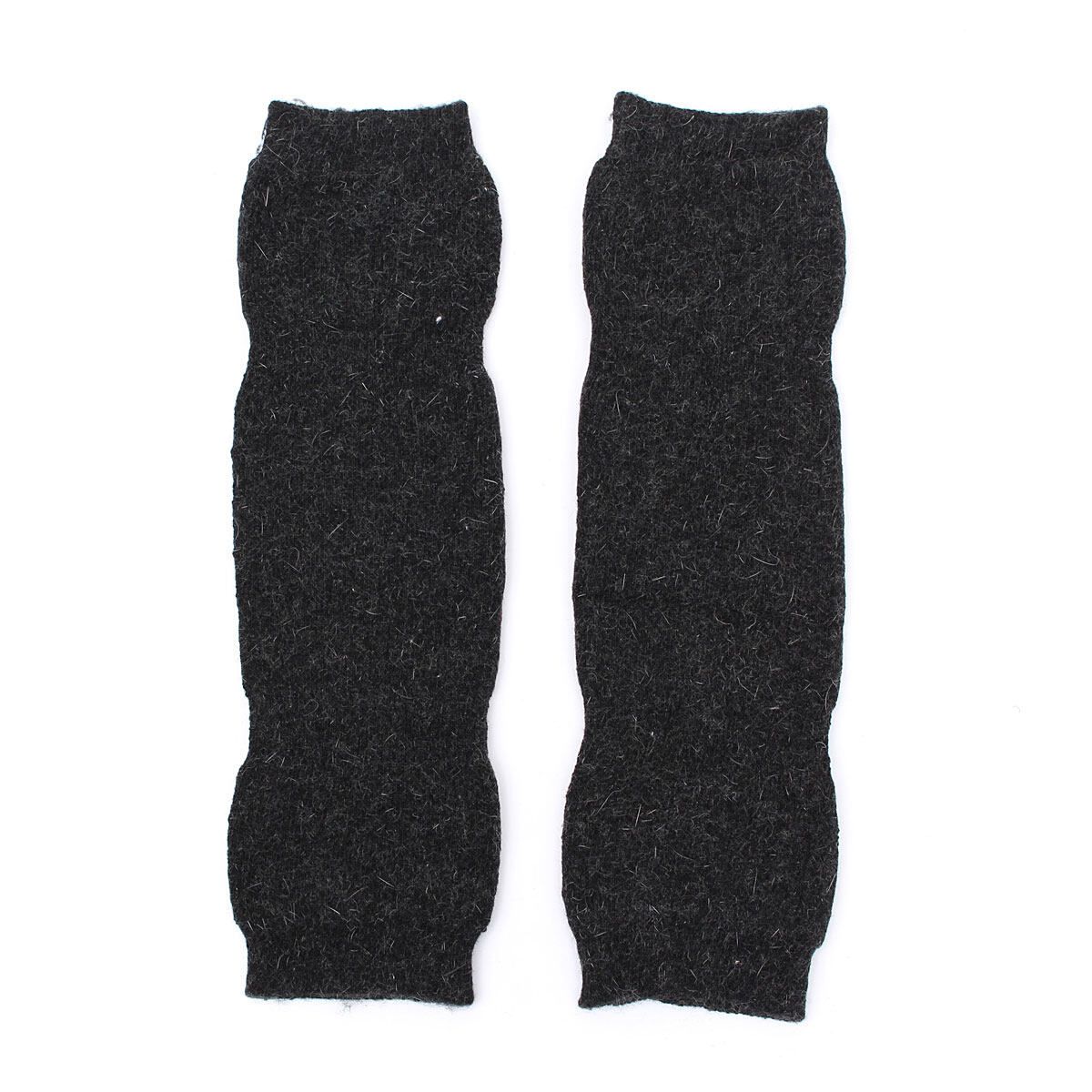 Slim Wool Winter Thermal Knee Leg Warmer Basketball Running Protector 1 Pair Black