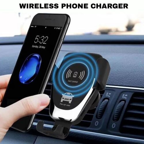 Car Phone Wireless Charger Air Vent With Phone Holder Stand