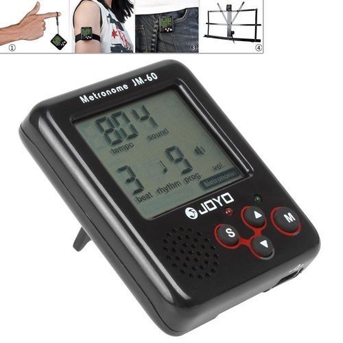 JM-60 Clip-on Digital LCD Small Size Real Voice Loud Sound Mini Metronome